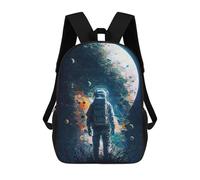 Sinyumoney Mochila Impresa 3D Para Niños Reach for Sky, Mochila De Moda Para Escuela, Viajes Y Ocio, Mochila Grande Para Niños Y Niñas, Space Voyager, 17"