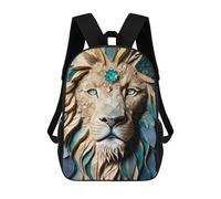 sinyumoney Mochila Infantil 3D Abstract Lion Kintsugi Mochilas Estampadas Mochila Escolar Mochilas Escolares Ligeras Mochila Divertida Y Moderna Mochila De Día Para Estudiantes Para Niños 17inch