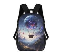 sinyumoney Mochila Infantil 3D Aloft in The Valley Mochilas Estampadas Mochila Escolar Ligera Mochila Escolar Divertida Y Moderna Mochila De Día Para Estudiantes Para Niños 17inch