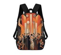 sinyumoney Mochila Infantil 3D Art Deco Ballroom Scene Mochilas Estampadas Mochila Escolar Mochilas Escolares Ligeras Mochila Divertida Y Moderna Mochila De Día Para Estudiantes Para Niños 17inch