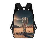 sinyumoney Mochila Infantil 3D Astronaut on Mars Mochilas Estampadas Mochila Escolar Mochilas Escolares Ligeras Mochila Divertida Y Moderna Mochila De Día Para Estudiantes Para Niños 17inch