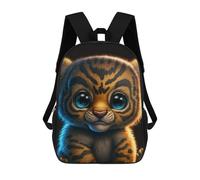sinyumoney Mochila Infantil 3D Baby Tiger with Big Eyes Mochilas Estampadas Mochila Escolar Mochilas Escolares Ligeras Mochila Divertida Y Moderna Mochila De Día Para Estudiantes Para Niños 17inch