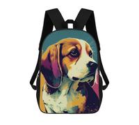 sinyumoney Mochila Infantil 3D Beagle Pop Art Dog Mochilas Estampadas Mochila Escolar Mochilas Escolares Ligeras Mochila Divertida Y Moderna Mochila De Día Para Estudiantes Para Niños 17inch
