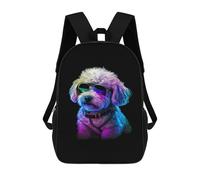 sinyumoney Mochila Infantil 3D Bichon Frise Mochilas Estampadas Mochila Escolar Ligera Mochila Escolar Divertida Y Moderna Mochila De Día Para Estudiantes Para Niños 17inch