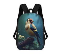 sinyumoney Mochila Infantil 3D Bird Goldfinch in Rain Mochilas Estampadas Mochila Escolar Ligera Mochila Escolar Divertida Y Moderna Mochila De Día Para Estudiantes Para Niños 17inch