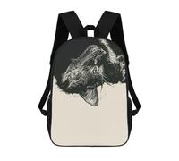 sinyumoney Mochila Infantil 3D Black Cat Portrait Mochilas Estampadas Mochila Escolar Mochilas Escolares Ligeras Mochila Divertida Y Moderna Mochila De Día Para Estudiantes Para Niños 17inch