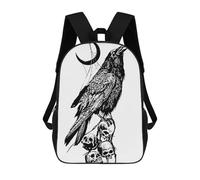 sinyumoney Mochila Infantil 3D Black White Art Mochilas Estampadas Mochila Escolar Mochilas Escolares Ligeras Mochila Divertida Y Moderna Mochila De Día Para Estudiantes Para Niños 17inch