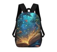 sinyumoney Mochila Infantil 3D Books Fantasy Magic Mochilas Estampadas Mochila Escolar Ligera Mochila Escolar Divertida Y Moderna Mochila De Día Para Estudiantes Para Niños 17inch