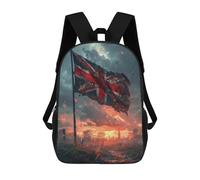 sinyumoney Mochila Infantil 3D British Flag Battlefield Mochilas Estampadas Mochila Escolar Mochilas Escolares Ligeras Mochila Divertida Y Moderna Mochila De Día Para Estudiantes Para Niños 17inch