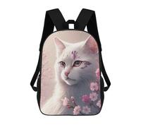 sinyumoney Mochila Infantil 3D Cherry Blossom Cat Fantasy Mochilas Estampadas Mochila Escolar Mochilas Escolares Ligeras Mochila Divertida Y Moderna Mochila De Día Para Estudiantes Para Niños 17inch