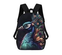 sinyumoney Mochila Infantil 3D Colorful Peacock Artwork Mochilas Estampadas Mochila Escolar Mochilas Escolares Ligeras Mochila Divertida Y Moderna Mochila De Día Para Estudiantes Para Niños 17inch