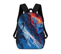 sinyumoney Mochila Infantil 3D Cool Skier In A Mountain Mochilas Estampadas Mochila Escolar Mochilas Escolares Ligeras Mochila Divertida Y Moderna Mochila De Día Para Estudiantes Para Niños 17inch
