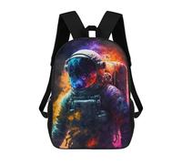 sinyumoney Mochila Infantil 3D Cosmic Astronaut Portrait Mochilas Estampadas Mochila Escolar Mochilas Escolares Ligeras Mochila Divertida Y Moderna Mochila De Día Para Estudiantes Para Niños 17inch
