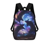 sinyumoney Mochila Infantil 3D Cosmic Dragons Mochilas Estampadas Mochila Escolar Mochilas Escolares Ligeras Mochila Divertida Y Moderna Mochila De Día Para Estudiantes Para Niños 17inch