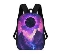 sinyumoney Mochila Infantil 3D Cosmic Mountain Landscape Mochilas Estampadas Mochila Escolar Ligera Mochila Escolar Divertida Y Moderna Mochila De Día Para Estudiantes Para Niños 17inch