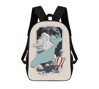 sinyumoney Mochila Infantil 3D Cosmic Space Whale Mochilas Estampadas Mochila Escolar Mochilas Escolares Ligeras Mochila Divertida Y Moderna Mochila De Día Para Estudiantes Para Niños 17inch