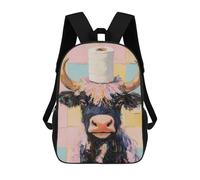 sinyumoney Mochila Infantil 3D Cow with Toilet Paper Hat Mochilas Estampadas Mochila Escolar Mochilas Escolares Ligeras Mochila Divertida Y Moderna Mochila De Día Para Estudiantes Para Niños 17inch