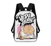sinyumoney Mochila Infantil 3D Cute Cat Meme Funny Mochilas Estampadas Mochila Escolar Ligera Mochila Escolar Divertida Y Moderna Mochila De Día Para Estudiantes Para Niños 17inch