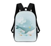 sinyumoney Mochila Infantil 3D Cute Whale Swimming Mochilas Estampadas Mochila Escolar Mochilas Escolares Ligeras Mochila Divertida Y Moderna Mochila De Día Para Estudiantes Para Niños 17inch