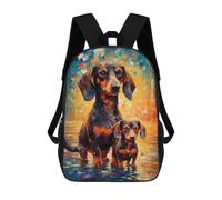 sinyumoney Mochila Infantil 3D Dachshund Color Mochilas Estampadas Mochila Escolar Mochilas Escolares Ligeras Mochila Divertida Y Moderna Mochila De Día Para Estudiantes Para Niños 17inch