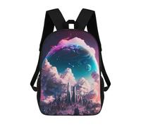 sinyumoney Mochila Infantil 3D Distant Future Cityscape Mochilas Estampadas Mochila Escolar Mochilas Escolares Ligeras Mochila Divertida Y Moderna Mochila De Día Para Estudiantes Para Niños 17inch