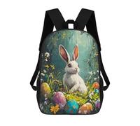 sinyumoney Mochila Infantil 3D Easter Bunny Egg Painting Mochilas Estampadas Mochila Escolar Mochilas Escolares Ligeras Mochila Divertida Y Moderna Mochila De Día Para Estudiantes Para Niños 17inch