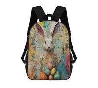 sinyumoney Mochila Infantil 3D Easter Bunny XIV Mochilas Estampadas Mochila Escolar Mochilas Escolares Ligeras Mochila Divertida Y Moderna Mochila De Día Para Estudiantes Para Niños 17inch