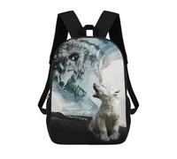 sinyumoney Mochila Infantil 3D Echoes of The Pack Mochilas Estampadas Mochila Escolar Mochilas Escolares Ligeras Mochila Divertida Y Moderna Mochila De Día Para Estudiantes Para Niños 17inch