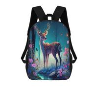 sinyumoney Mochila Infantil 3D Enchanted Forest Deer Mochilas Estampadas Mochila Escolar Mochilas Escolares Ligeras Mochila Divertida Y Moderna Mochila De Día Para Estudiantes Para Niños 17inch