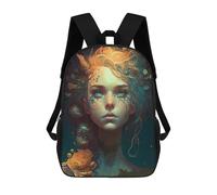 sinyumoney Mochila Infantil 3D Enchanted Forest Spirit -4 Mochilas Estampadas Mochila Escolar Mochilas Escolares Ligeras Mochila Divertida Y Moderna Mochila De Día Para Estudiantes Para Niños 17inch