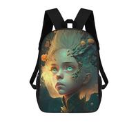 sinyumoney Mochila Infantil 3D Enchanted Garden Portrait Mochilas Estampadas Mochila Escolar Mochilas Escolares Ligeras Mochila Divertida Y Moderna Mochila De Día Para Estudiantes Para Niños 17inch