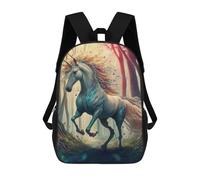 sinyumoney Mochila Infantil 3D Enchanted Unicorn Forest -2 Mochilas Estampadas Mochila Escolar Mochilas Escolares Ligeras Mochila Divertida Y Moderna Mochila De Día Para Estudiantes Para Niños 17inch