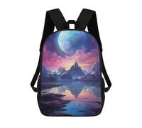 sinyumoney Mochila Infantil 3D Fantasy Space Landscape Mochilas Estampadas Mochila Escolar Mochilas Escolares Ligeras Mochila Divertida Y Moderna Mochila De Día Para Estudiantes Para Niños 17inch