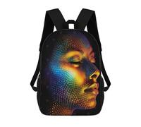 sinyumoney Mochila Infantil 3D Fashion Woman Face Mochilas Estampadas Mochila Escolar Mochilas Escolares Ligeras Mochila Divertida Y Moderna Mochila De Día Para Estudiantes Para Niños 17inch