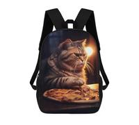 sinyumoney Mochila Infantil 3D Fat Cat Stealing Pizzs Mochilas Estampadas Mochila Escolar Mochilas Escolares Ligeras Mochila Divertida Y Moderna Mochila De Día Para Estudiantes Para Niños 17inch
