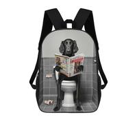 sinyumoney Mochila Infantil 3D Flat Coated Retriever Mochilas Estampadas Mochila Escolar Mochilas Escolares Ligeras Mochila Divertida Y Moderna Mochila De Día Para Estudiantes Para Niños 17inch