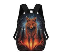 sinyumoney Mochila Infantil 3D Fox Forest Animal Mochilas Estampadas Mochila Escolar Mochilas Escolares Ligeras Mochila Divertida Y Moderna Mochila De Día Para Estudiantes Para Niños 17inch