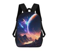 sinyumoney Mochila Infantil 3D Galactic Twilight Planet Mochilas Estampadas Mochila Escolar Ligera Mochila Escolar Divertida Y Moderna Mochila De Día Para Estudiantes Para Niños 17inch