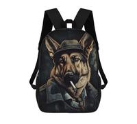 sinyumoney Mochila Infantil 3D German Shepherd Gangster Mochilas Estampadas Mochila Escolar Mochilas Escolares Ligeras Mochila Divertida Y Moderna Mochila De Día Para Estudiantes Para Niños 17inch