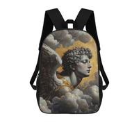 sinyumoney Mochila Infantil 3D Gold X Angel in The Clouds Mochilas Estampadas Mochila Escolar Mochilas Escolares Ligeras Mochila Divertida Y Moderna Mochila De Día Para Estudiantes Para Niños 17inch