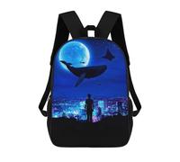 sinyumoney Mochila Infantil 3D High Tide Mochilas Estampadas Mochila Escolar Ligera Mochila Escolar Divertida Y Moderna Mochila De Día Para Estudiantes Para Niños 17inch