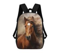 sinyumoney Mochila Infantil 3D Horse Portrait Mochilas Estampadas Mochila Escolar Ligera Mochila Escolar Divertida Y Moderna Mochila De Día Para Estudiantes Para Niños 17inch