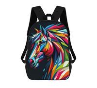 sinyumoney Mochila Infantil 3D Horse Wpap Pop Art Mochilas Estampadas Mochila Escolar Mochilas Escolares Ligeras Mochila Divertida Y Moderna Mochila De Día Para Estudiantes Para Niños 17inch