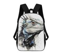 sinyumoney Mochila Infantil 3D Iguana Beauty Watercolor Mochilas Estampadas Mochila Escolar Mochilas Escolares Ligeras Mochila Divertida Y Moderna Mochila De Día Para Estudiantes Para Niños 17inch