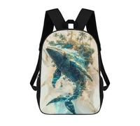 sinyumoney Mochila Infantil 3D Island of The Sea Mochilas Estampadas Mochila Escolar Mochilas Escolares Ligeras Mochila Divertida Y Moderna Mochila De Día Para Estudiantes Para Niños 17inch