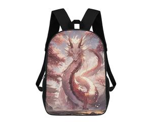 sinyumoney Mochila Infantil 3D Japanese Sakura Dragon Mochilas Estampadas Mochila Escolar Mochilas Escolares Ligeras Mochila Divertida Y Moderna Mochila De Día Para Estudiantes Para Niños 17inch