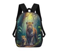 sinyumoney Mochila Infantil 3D Jungle Jaguar Family Mochilas Estampadas Mochila Escolar Mochilas Escolares Ligeras Mochila Divertida Y Moderna Mochila De Día Para Estudiantes Para Niños 17inch