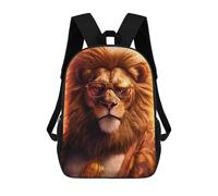 sinyumoney Mochila Infantil 3D King of Cool Lion's Swagger Mochilas Estampadas Mochila Escolar Mochilas Escolares Ligeras Mochila Divertida Y Moderna Mochila De Día Para Estudiantes Para Niños 17inch