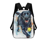 sinyumoney Mochila Infantil 3D Labrador Retriever Ball Mochilas Estampadas Mochila Escolar Mochilas Escolares Ligeras Mochila Divertida Y Moderna Mochila De Día Para Estudiantes Para Niños 17inch