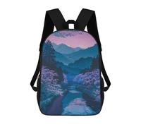 sinyumoney Mochila Infantil 3D Landscape Japan Painting Mochilas Estampadas Mochila Escolar Mochilas Escolares Ligeras Mochila Divertida Y Moderna Mochila De Día Para Estudiantes Para Niños 17inch